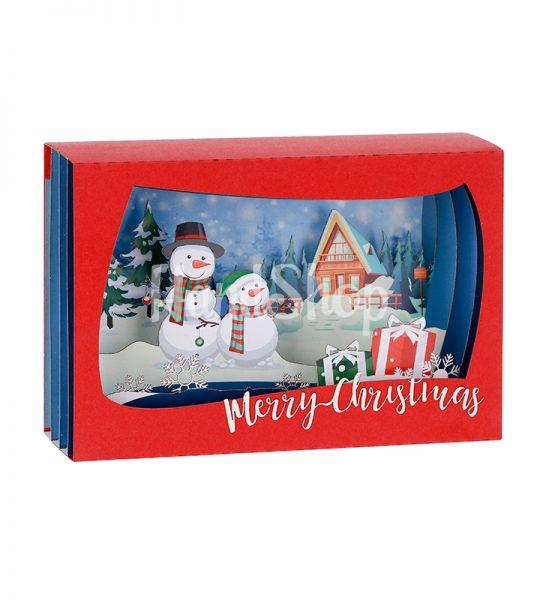 Коробочка листівка панорамка Merry Christmas 2025