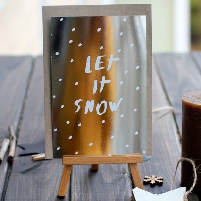 Открытка зимняя открытка снег Let it snow