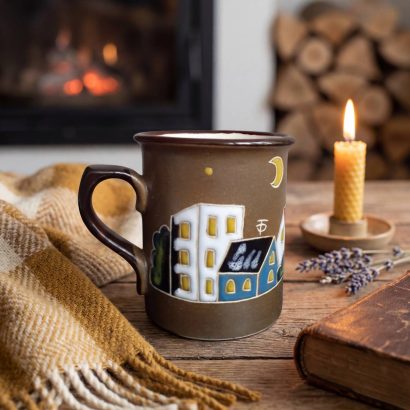 Чашка сувенірна будиночки моє місто, ручний розпис, 300 мл