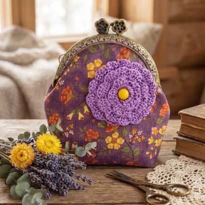 Дитяча косметичка гаманець на фермуарі своїми руками квітка