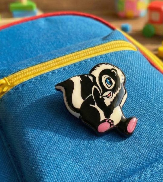 children's brooch with a squirrel