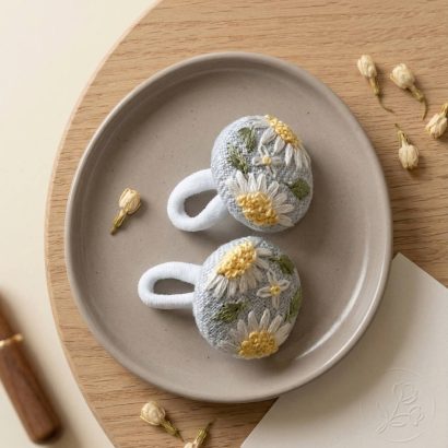 Дитячі резинки для волосся польові квіти ромашки, 2 шт