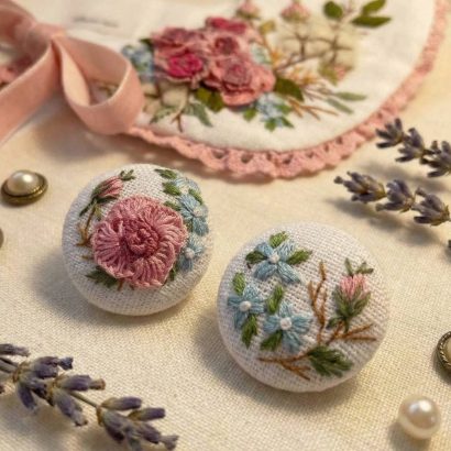 Дитячі резинки для волосся квіти рожеві троянди, 2 шт