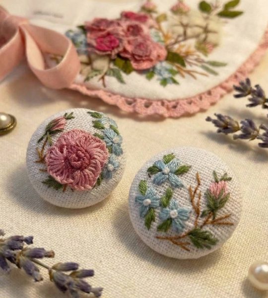 Дитячі резинки для волосся квіти рожеві троянди, 2 шт