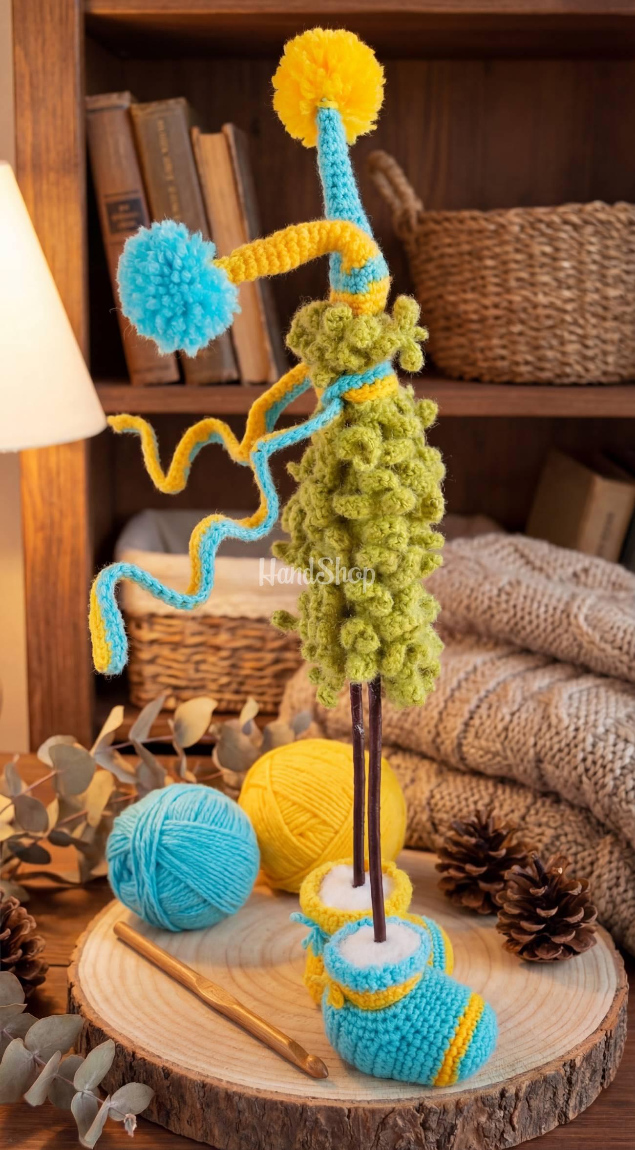 В'язані ялинки новорічні сувеніри пара Ukraine 2026 В'язані ялинки новорічні сувеніри пара Ukraine 2026