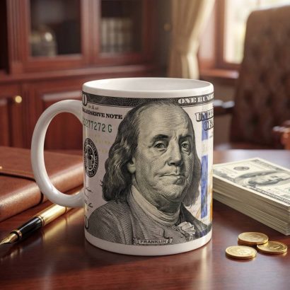 Оригінальна велика чоловіча чашка 100 $, кераміка 800 мл