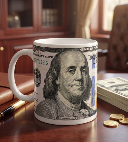 Оригінальна велика чоловіча чашка 100 $, кераміка 800 мл