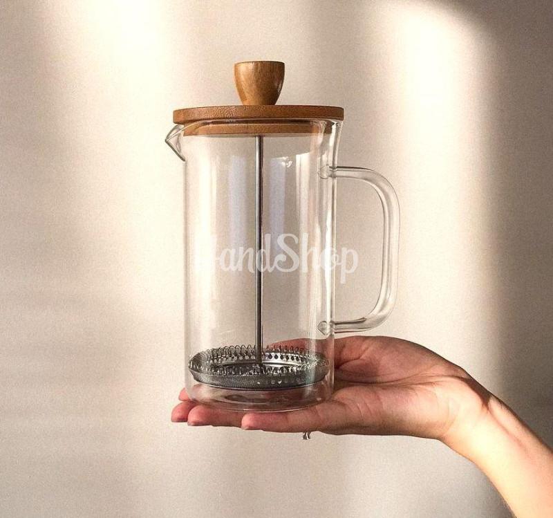 Френч-прес для заварювання чаю та кави, бамбук Френч-прес для заварювання чаю та кави, бамбук