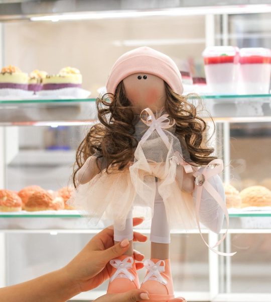 Пара авторских текстильных кукол тильды