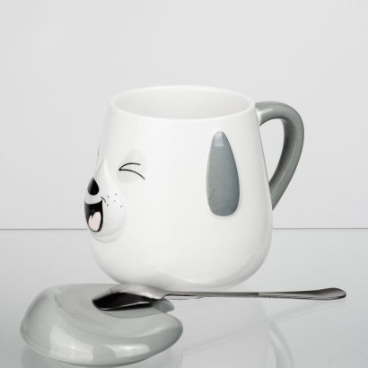 Кружка с крышкой и ложкой новогодняя 2022