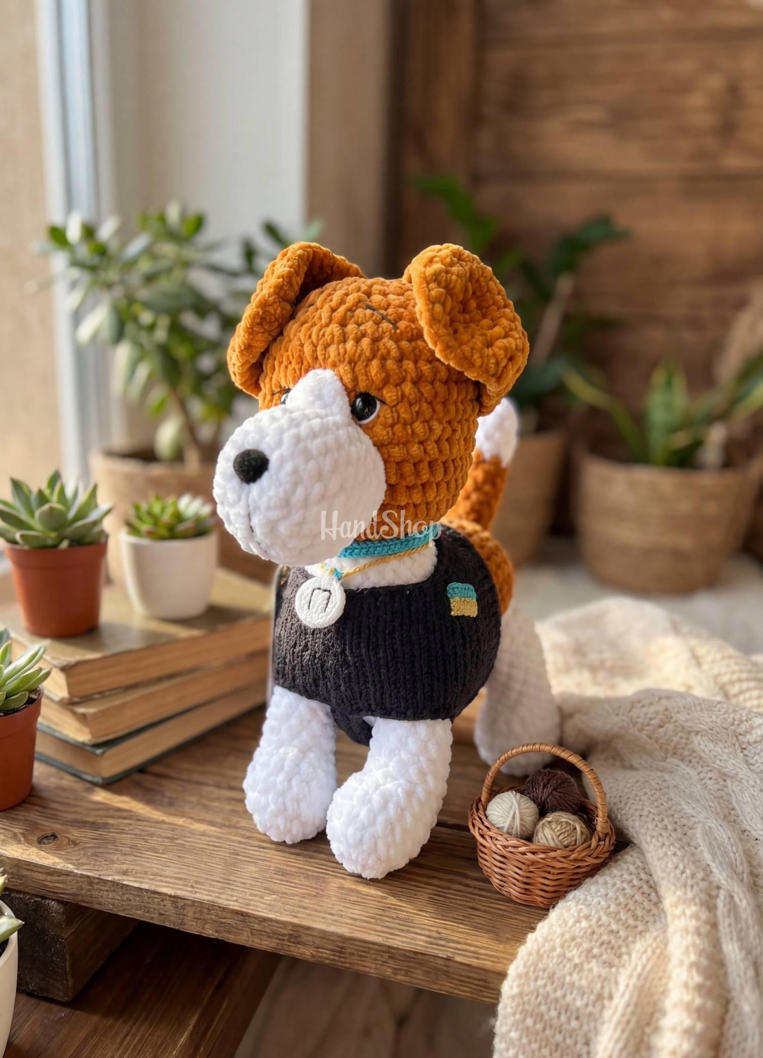 Авторська м'яка іграшка пес Патрон символ України 2026 Авторська м'яка іграшка пес Патрон символ України 2026