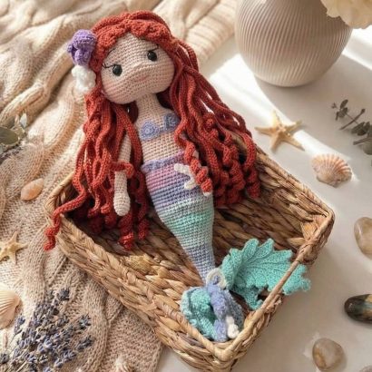 Велика ігрова іграшка лялька русалонька сувенірна