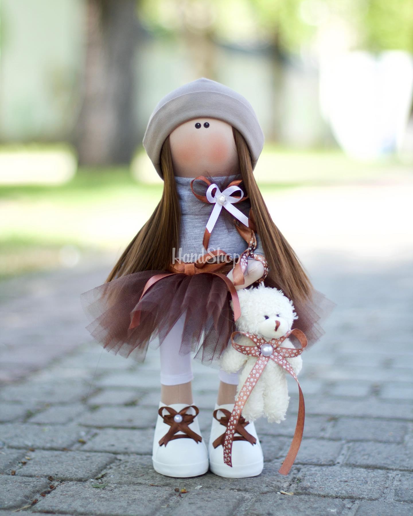 Большая нарядная кукла в стиле Тильда.