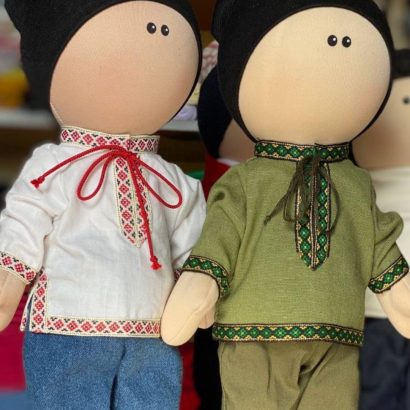Сувенірна лялька тільда текстильна парубок українець