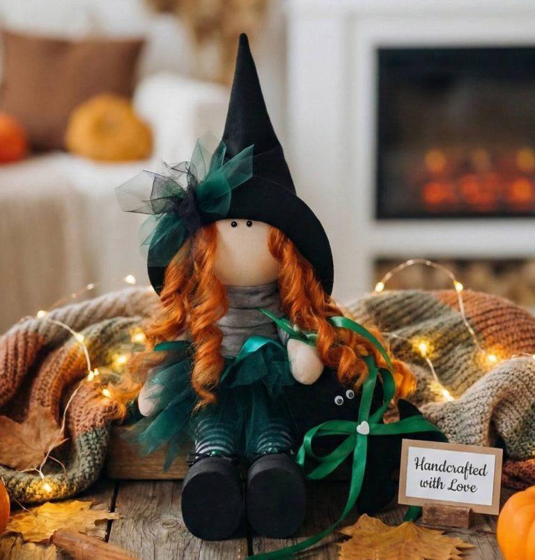 Интерьерная кукла тильда рыжая ведьма Halloween 2026 — фото 1
