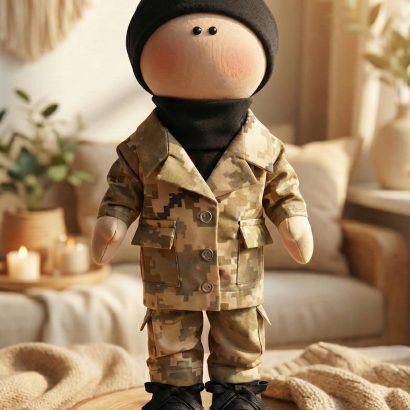 Велика авторська лялька ВІЙСЬКОВИЙ захисник Ukraine 1 шт!