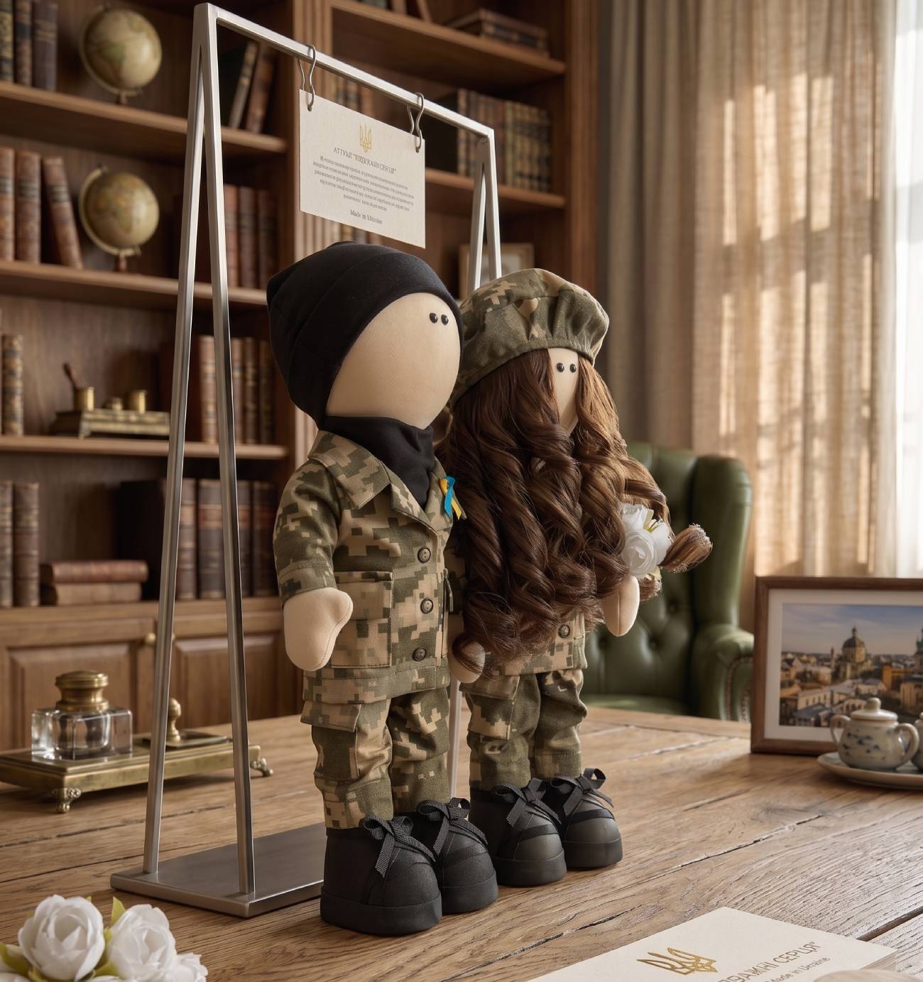 Весільний подарунок із душею України: ексклюзивні ляльки сучасних військових молодят ручної роботи
