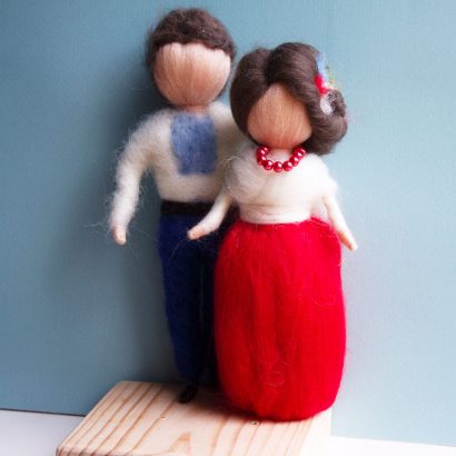 Куклы свадебная пара в украинских костюмах