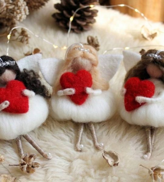 Романтична лялька валентинка ангел підвіска з сердечком