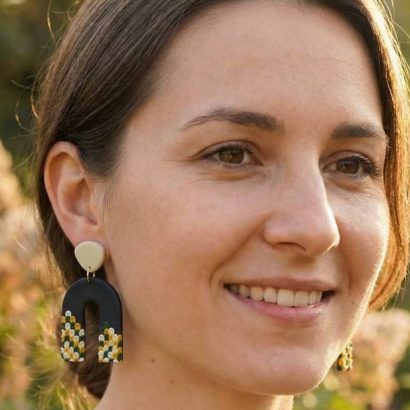 Стильні авторські жіночі сережки ручна робота глина