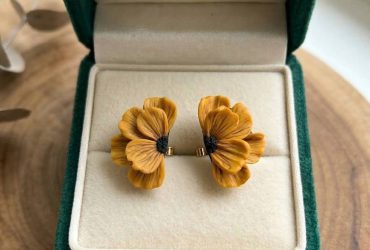 Вишукані сережки ручної роботи у теплих теракотових кольорах - стильний весняний подарунок для мами, сестри або коханої