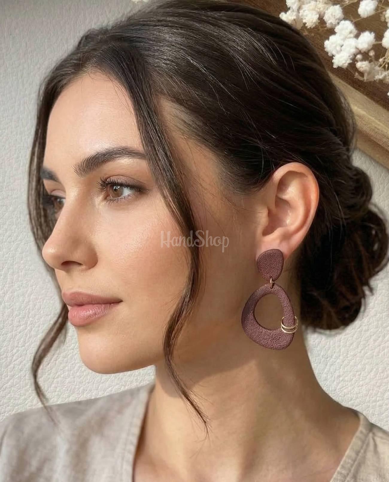 Жіночі геометричні сережки з полімерної глини (на вибір) Жіночі геометричні сережки з полімерної глини (на вибір)