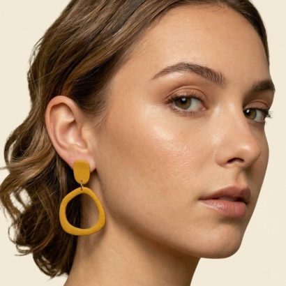 Авторські геометричні сережки з полімерної глини (на вибір)