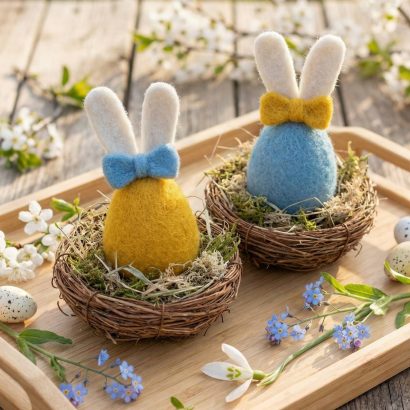 Великодні яйця з вушками патріотичні пара підвіски, 2 шт!