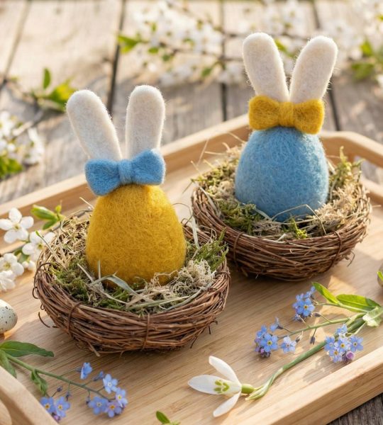 Великодні яйця з вушками патріотичні пара підвіски, 2 шт!