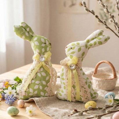 Сувенірна пара зайчики іграшки декоративні пара, 2 шт