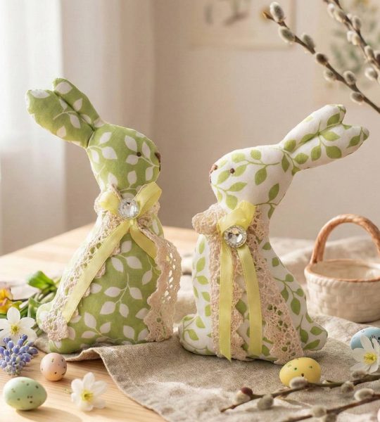 Сувенірна пара зайчики іграшки декоративні пара, 2 шт