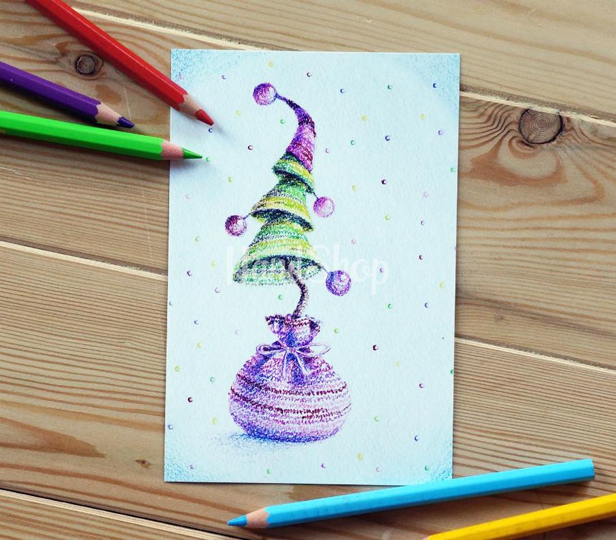 Красивая открытка с новым годом ёлка новогодняя 2023 Красивая открытка с новым годом ёлка новогодняя 2023