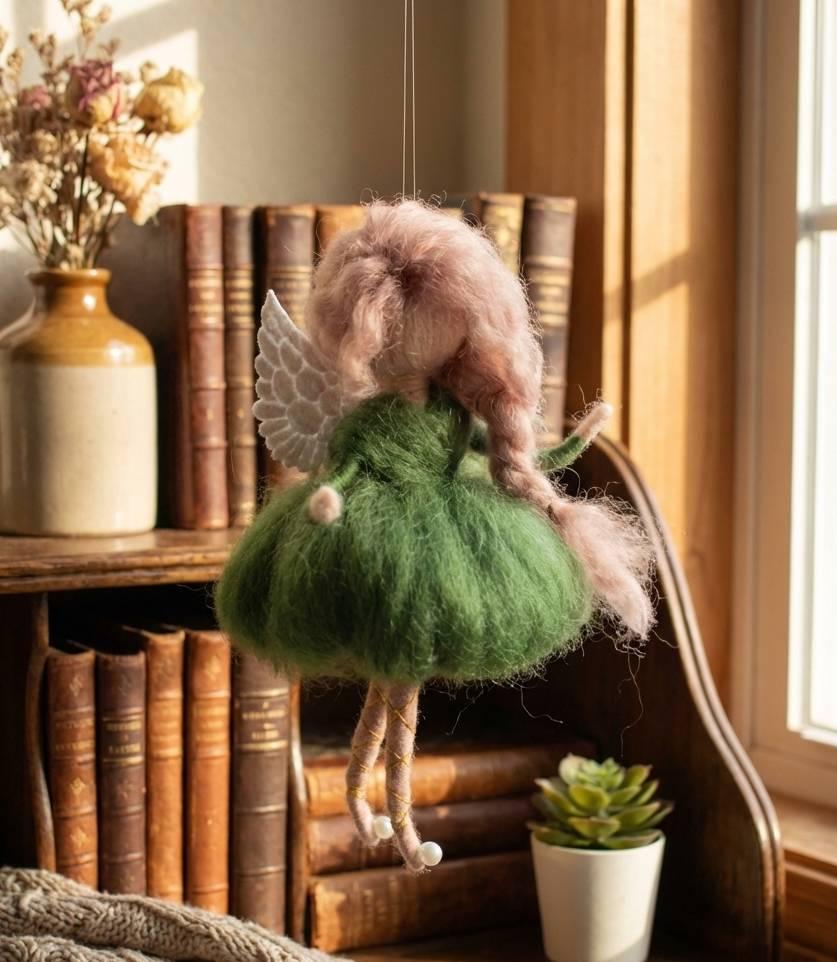 Міні лялька своїми руками янгол кудрява в зеленій сукні Міні лялька своїми руками янгол кудрява в зеленій сукні