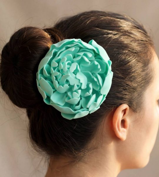 Заколка брошка квітка півонія своїми руками з фоамірану