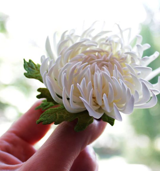 Резинка для волос цветок хризантема