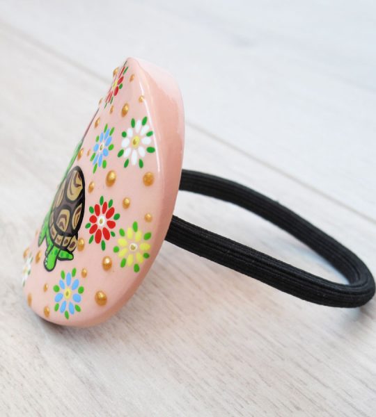 Круглая резинка для волос черепаха