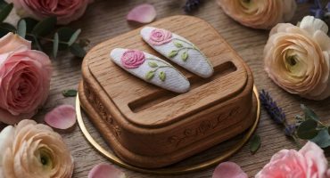 Заколочки для волосся клік-клак з авторською квітковою вишивкою троянд – ідеальний аксесуар для випускного, святкових подій та фотосесій