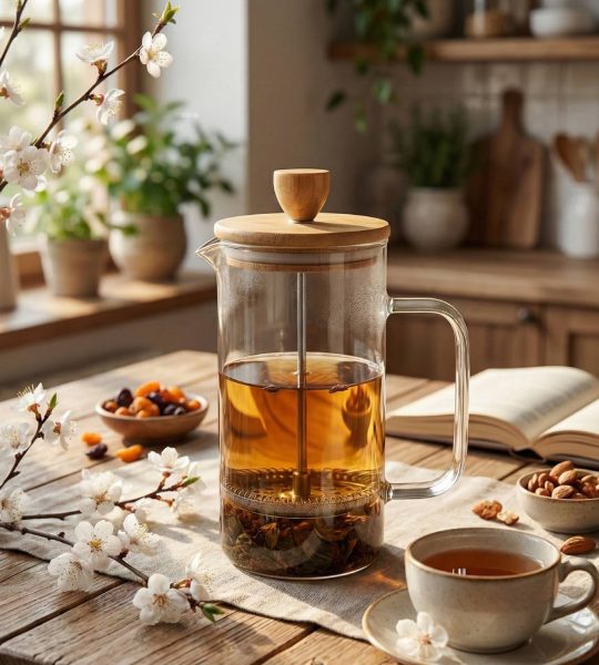 Френч-прес для заварювання чаю та кави, бамбук