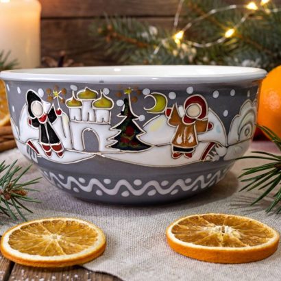 Набір Чашка+Миска Різдво 2026 ручний розпис, кераміка