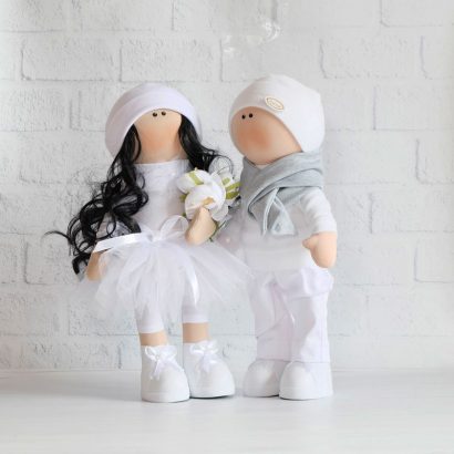 Куклы свадебные молодожены авторские пара