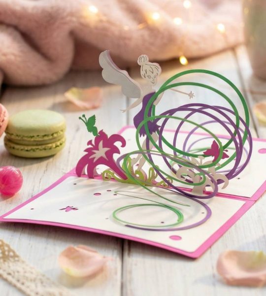 Об'ємна дитяча листівка 3d фея з днем народження