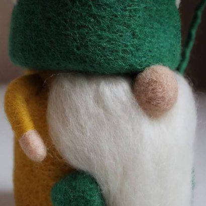 Сувенірний валяний гном із шерсті валентин spring