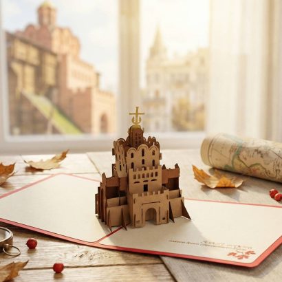 3d листівка пам'ятка архітектури Києва Золоті Ворота сувенір