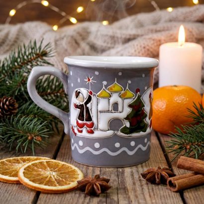 Набір Чашка+Миска Різдво 2026 ручний розпис, кераміка