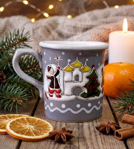 Набір Чашка+Миска Різдво 2026 ручний розпис, кераміка
