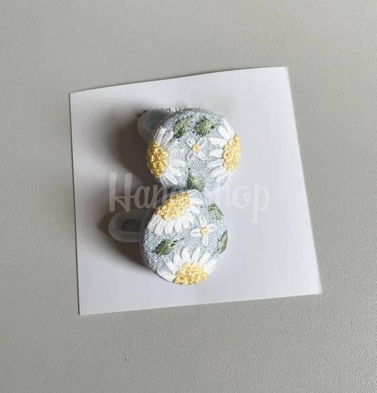 Дитячі резинки для волосся польові квіти ромашки, 2 шт Дитячі резинки для волосся польові квіти ромашки, 2 шт