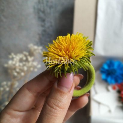 Дитячі резиночки для волосся польові квіти кульбабки, пара