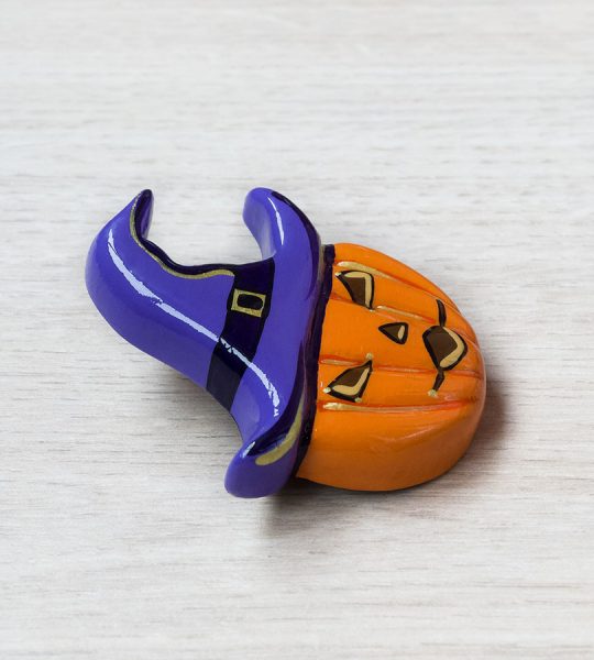 Детская брошка тыква хэллоуин