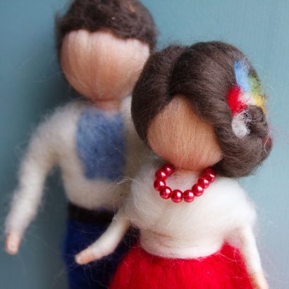 Куклы свадебная пара в украинских костюмах