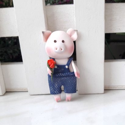 Свинья магнит валентин джентльмен глина